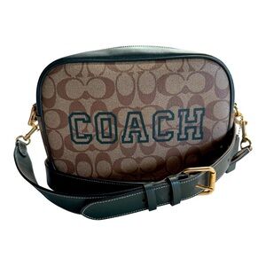 Coach Brown and Green Crossbody Bag